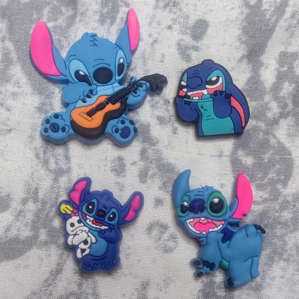 BG88* New! 4 Lilo And Stitch Croc/Shoe Charms - Picture 2 of 2